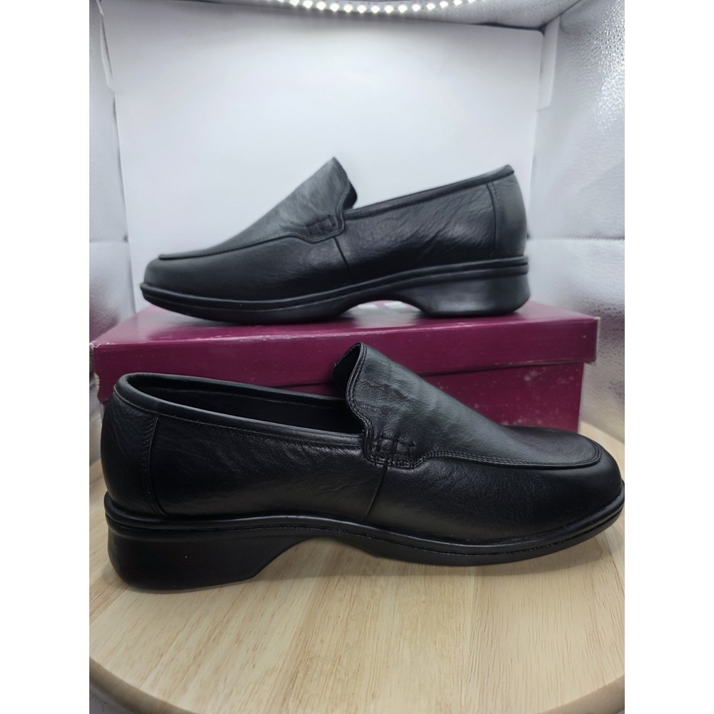 New CODIA Women's Black Leather Loafers EUR 38 US 8 Designer